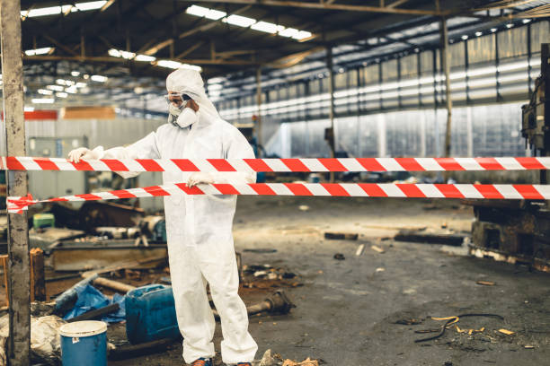 Professional Biohazard Cleanup technician working in Greentown, OH